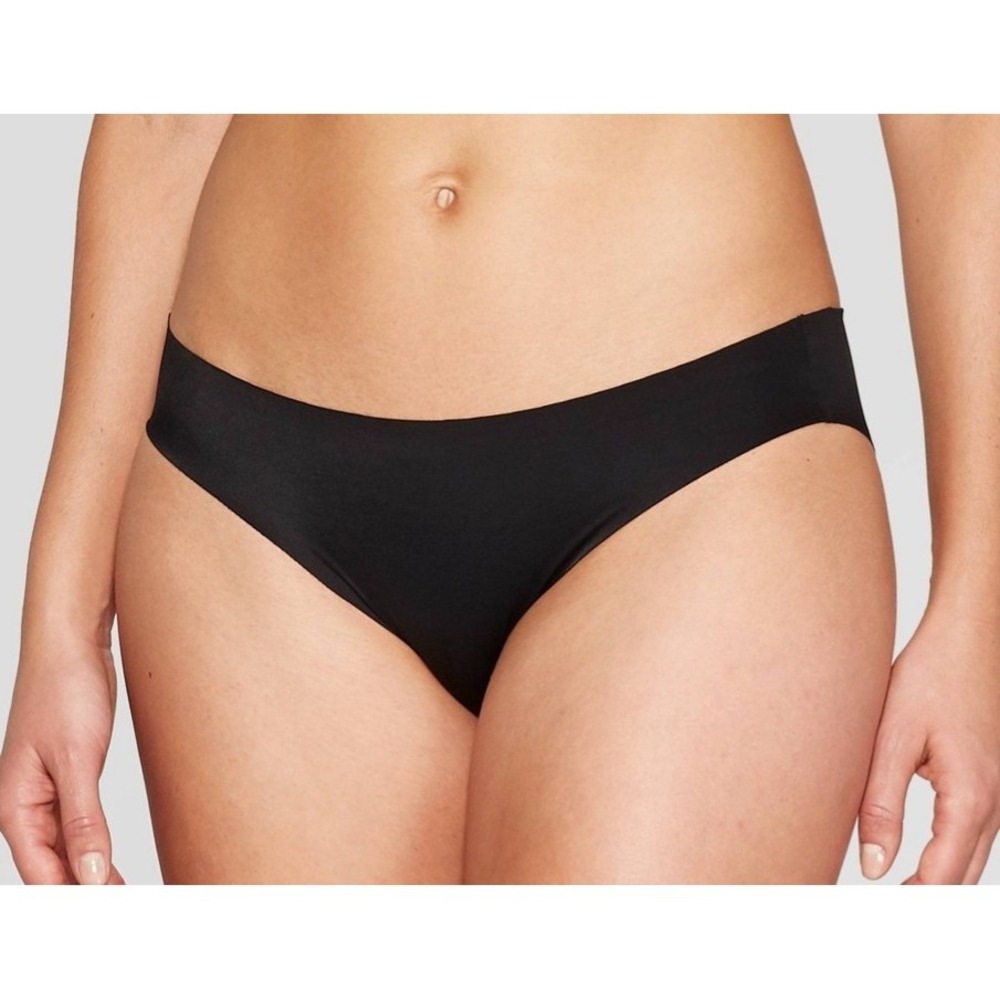2 - Auden Panties Invisible Edge Bikini Black Womans Size XL